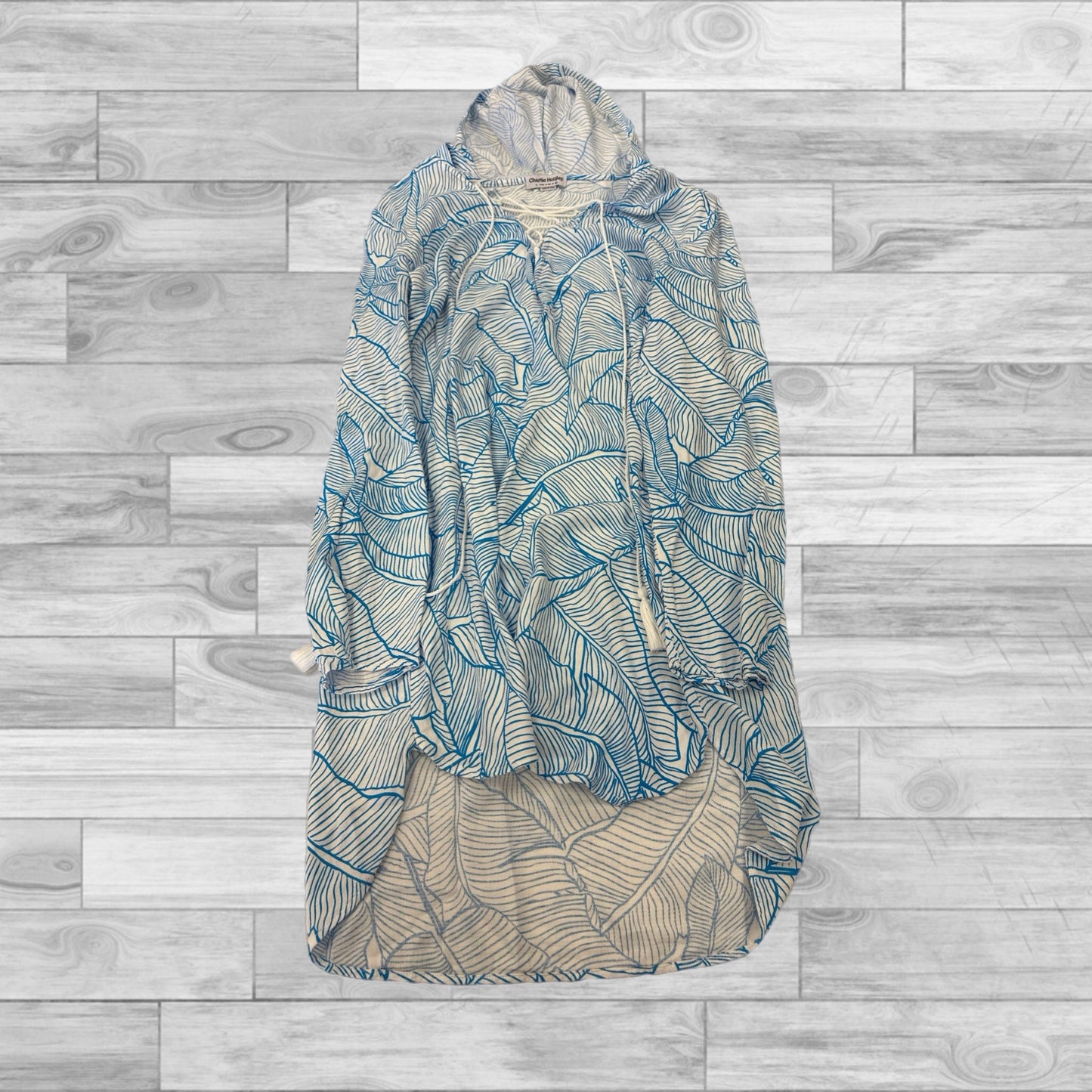 Swimwear Cover-up By Charlie Holiday In Blue & White, Size: 10