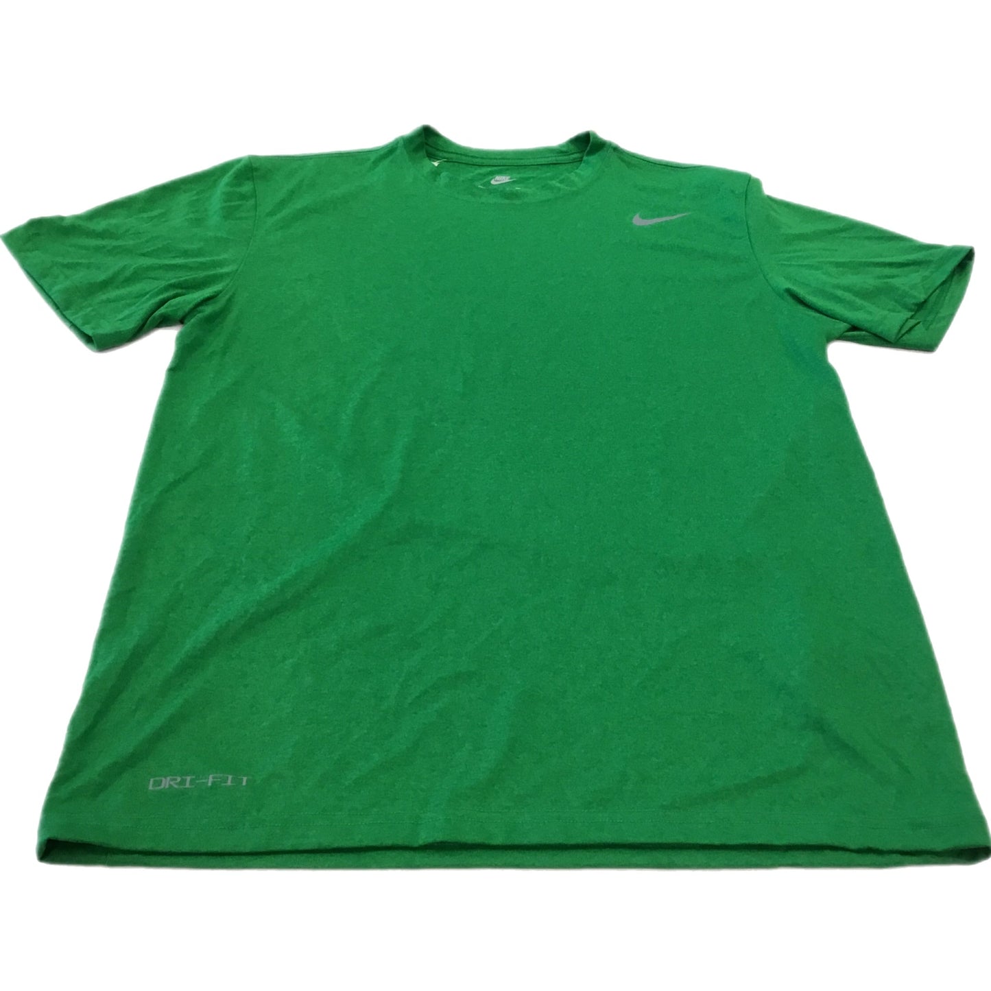 Athletic Top Short Sleeve By Nike In Green, Size: M