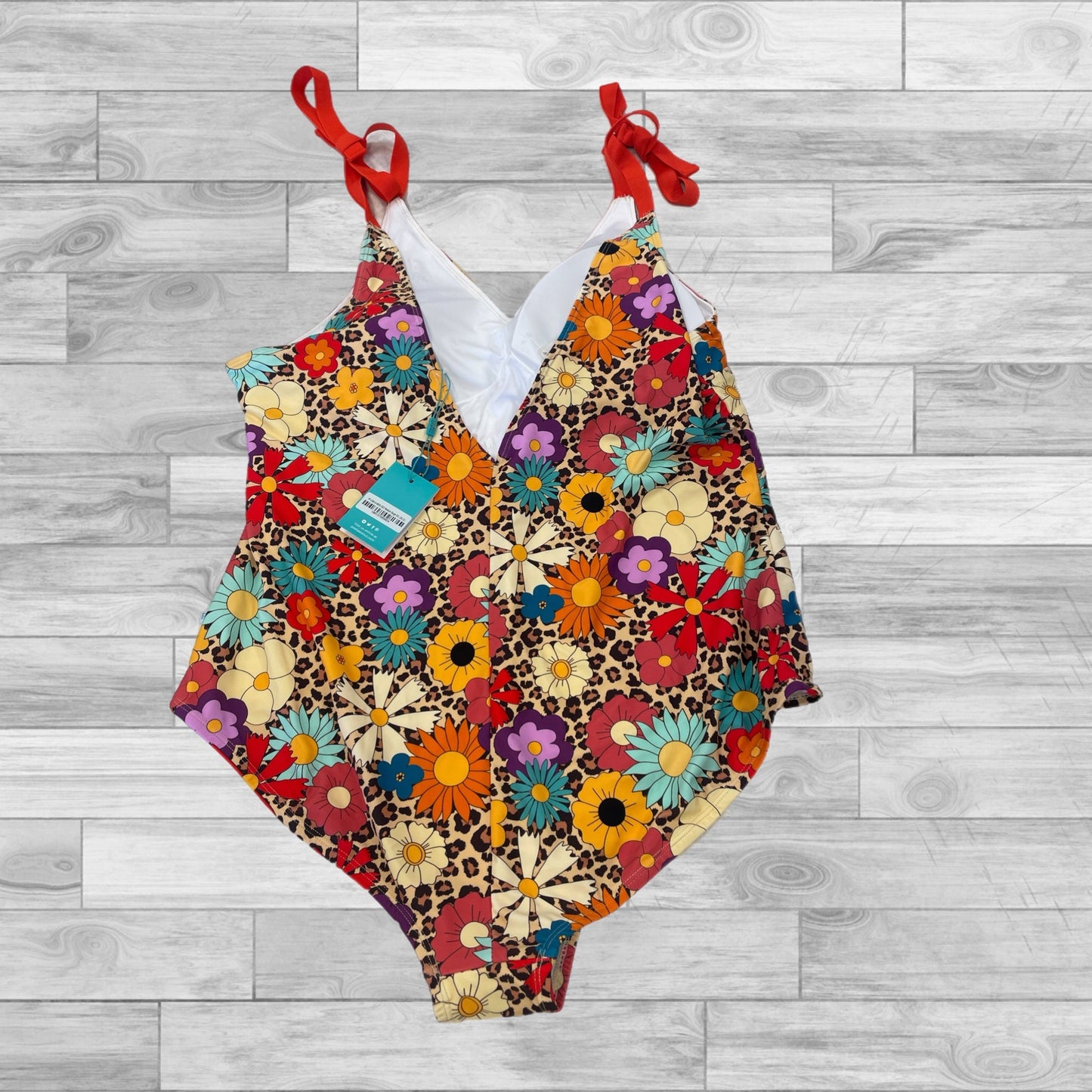 Swimsuit By Clothes Mentor In Floral Print, Size: 3x