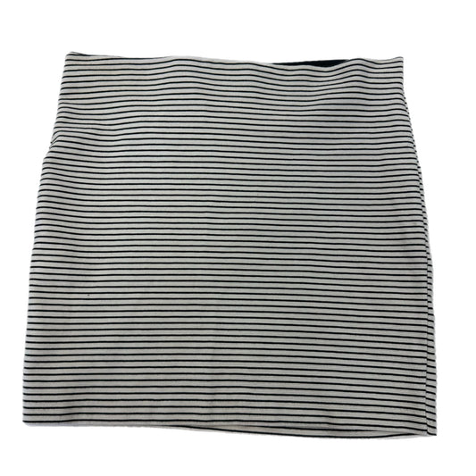 Skirt Mini & Short By Loft In Striped Pattern, Size: L