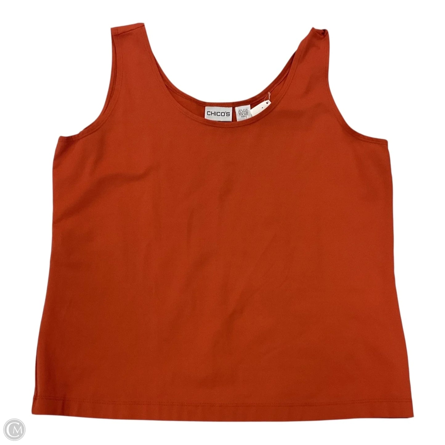 Top Sleeveless By Chicos In Orange, Size: L