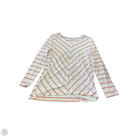 Top Long Sleeve By Chicos In Striped Pattern, Size: M