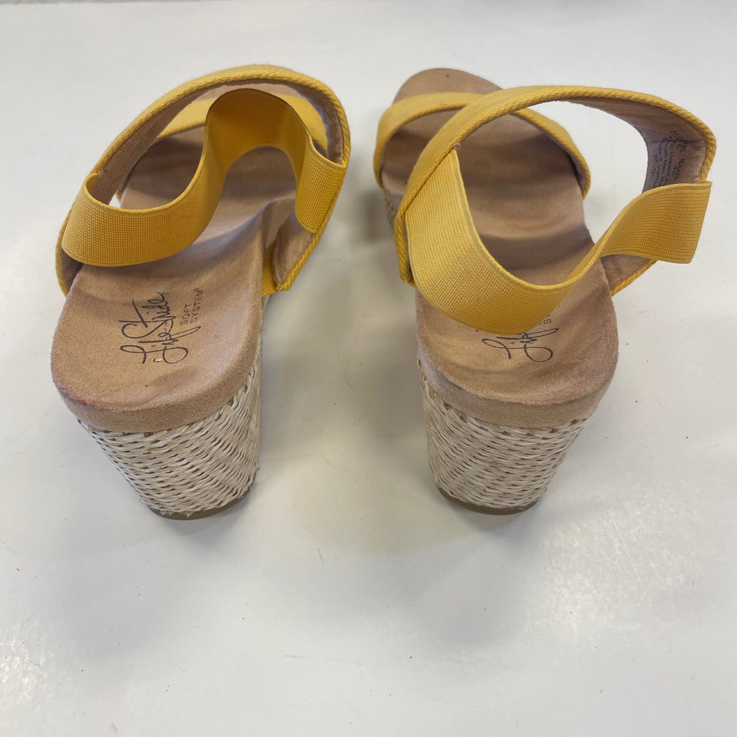 Shoes Heels Wedge By Life Stride In Yellow, Size: 9.5