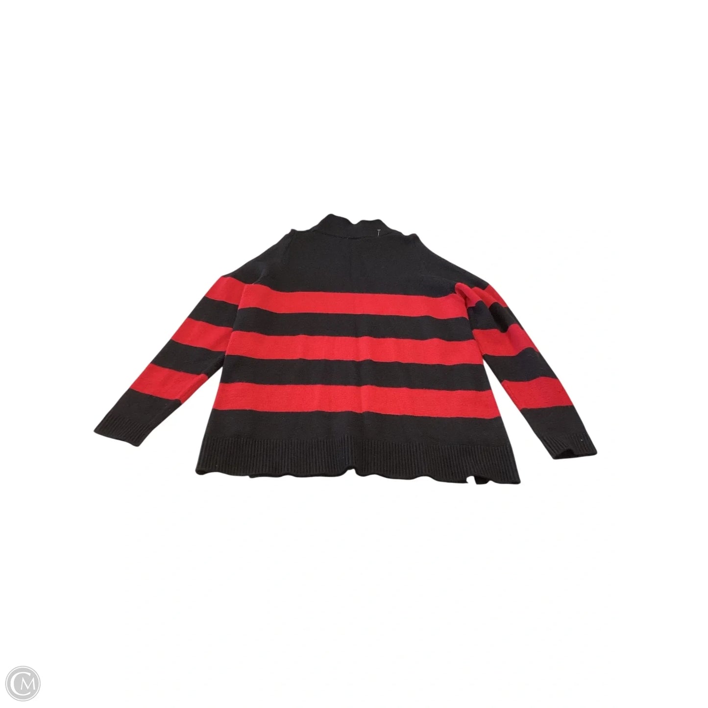 Sweater By Chicos In Black & Red, Size: M