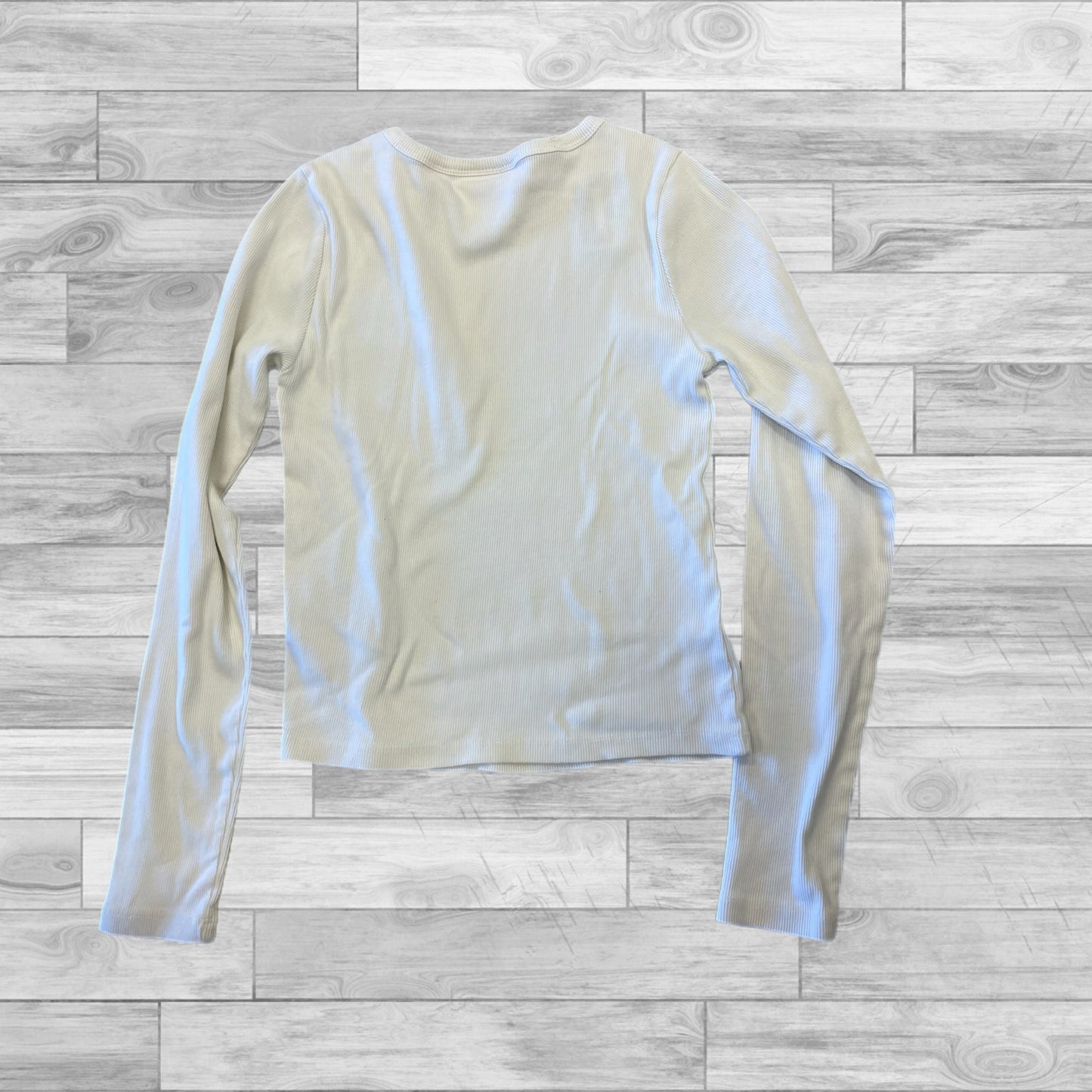 Top Long Sleeve By Maeve In White, Size: S