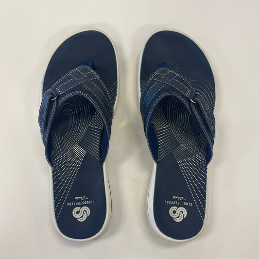 Sandals Flip Flops By Clarks In Blue, Size: 8