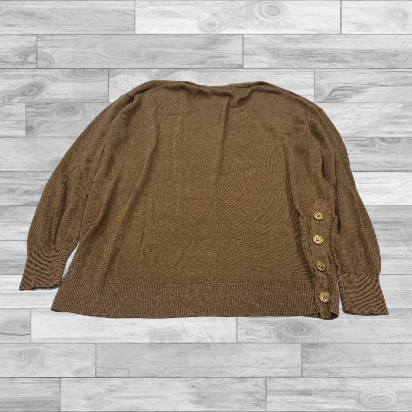 Top Long Sleeve By J. Crew In Brown, Size: M