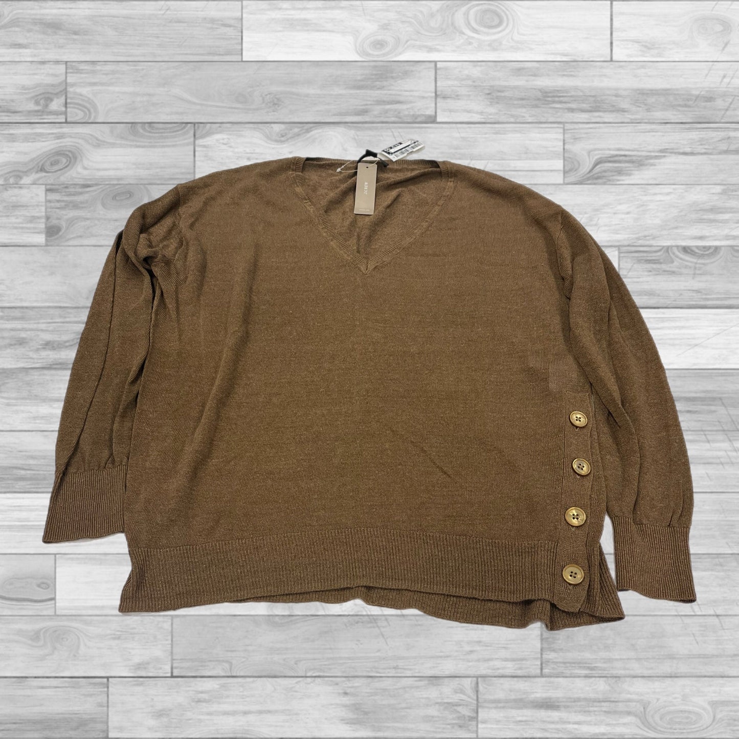 Top Long Sleeve By J. Crew In Brown, Size: M