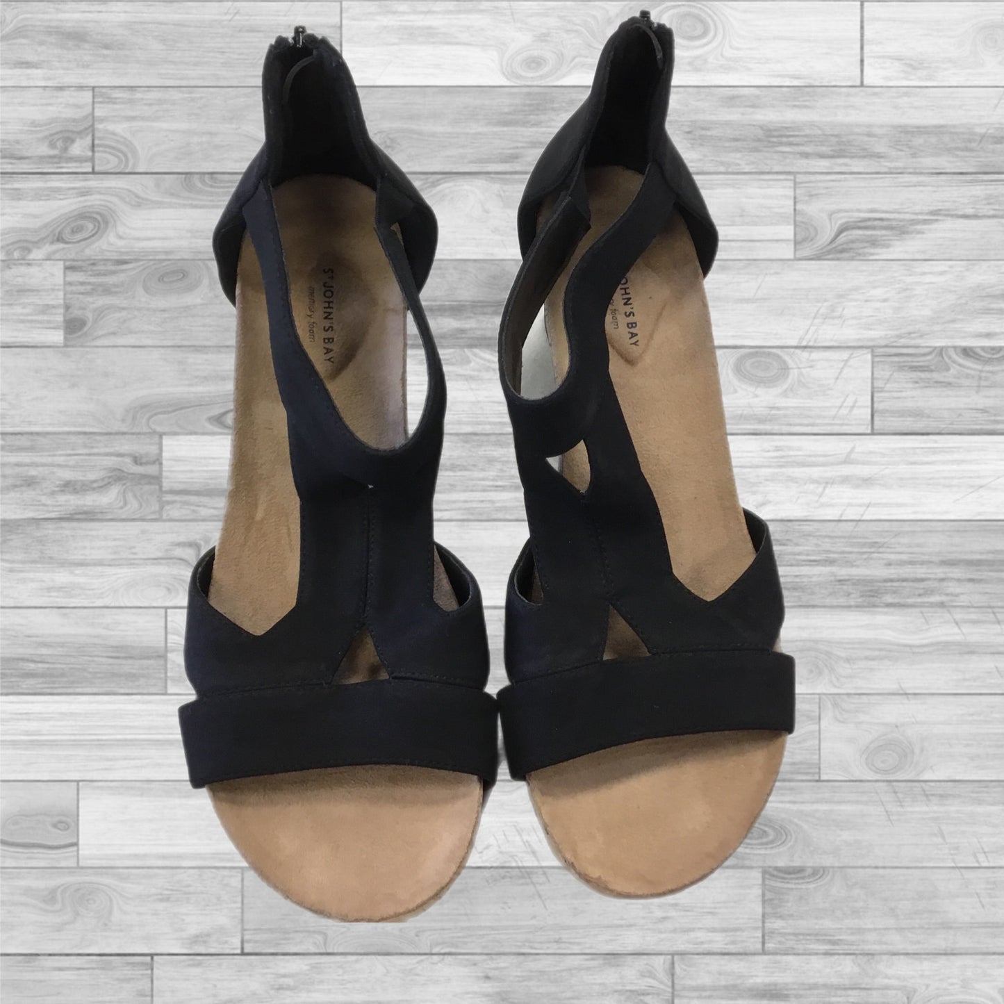 Shoes Heels Wedge By St Johns Bay In Black, Size: 8.5