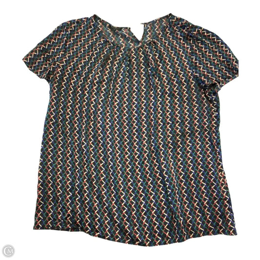 Top Short Sleeve By Talbots In Multi-colored, Size: 12