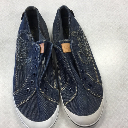 Shoes Designer By Coach In Blue Denim, Size: 10