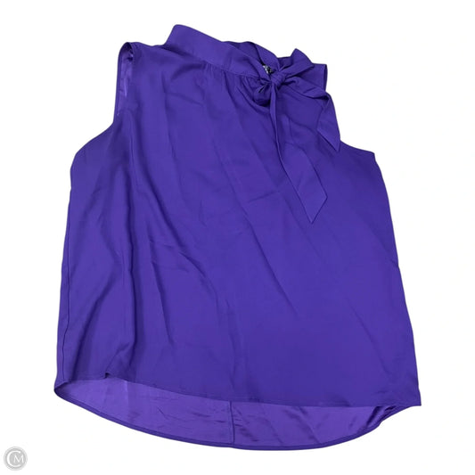 Top Sleeveless By Ann Taylor In Purple, Size: Xl