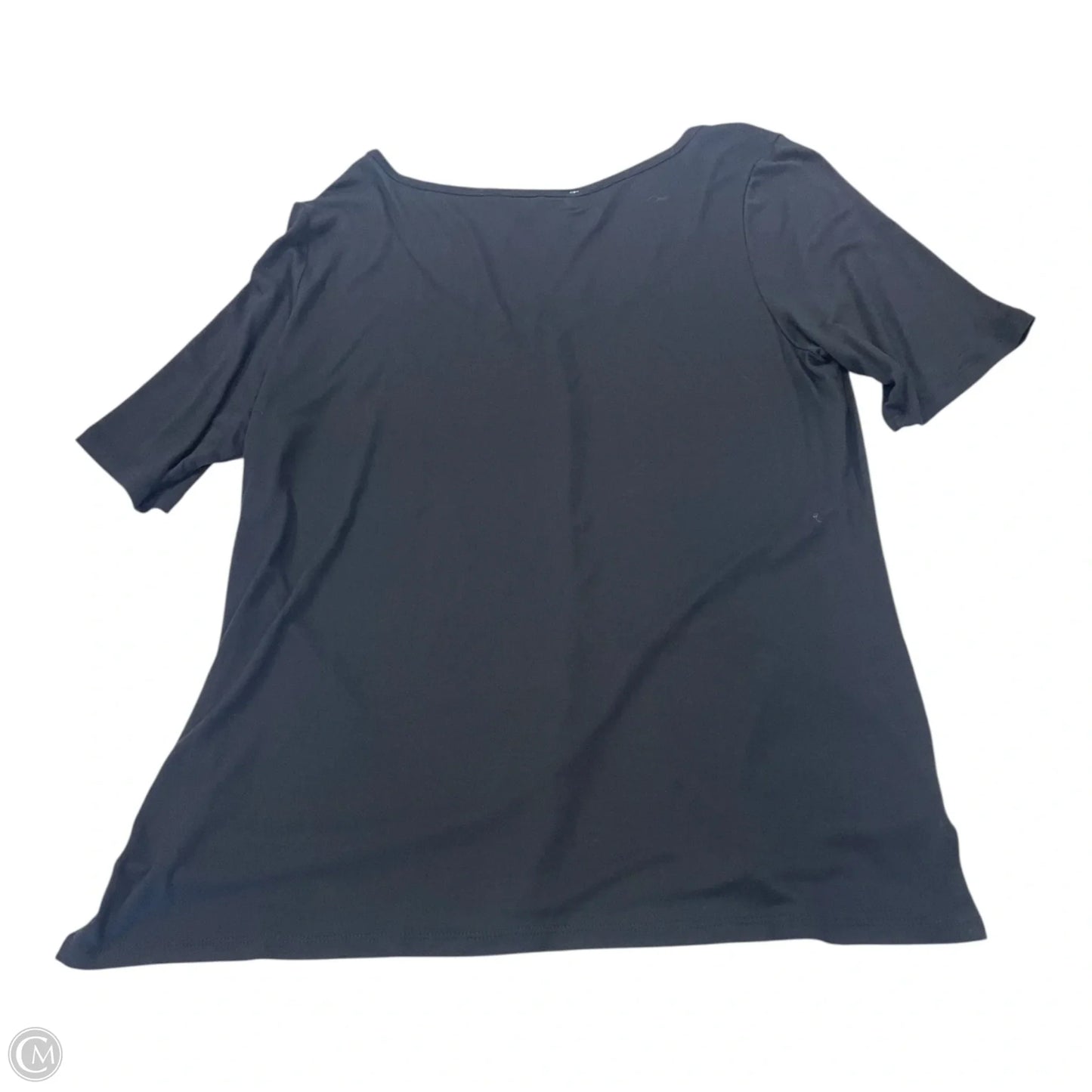 Top Short Sleeve By Talbots In Black, Size: Xl