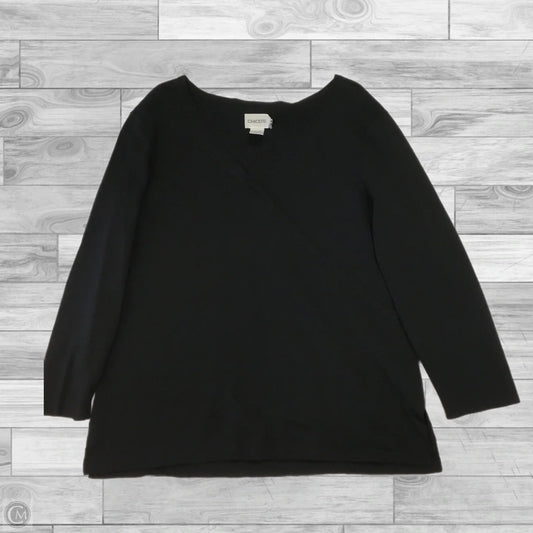 Top Long Sleeve By Chicos In Black, Size: M