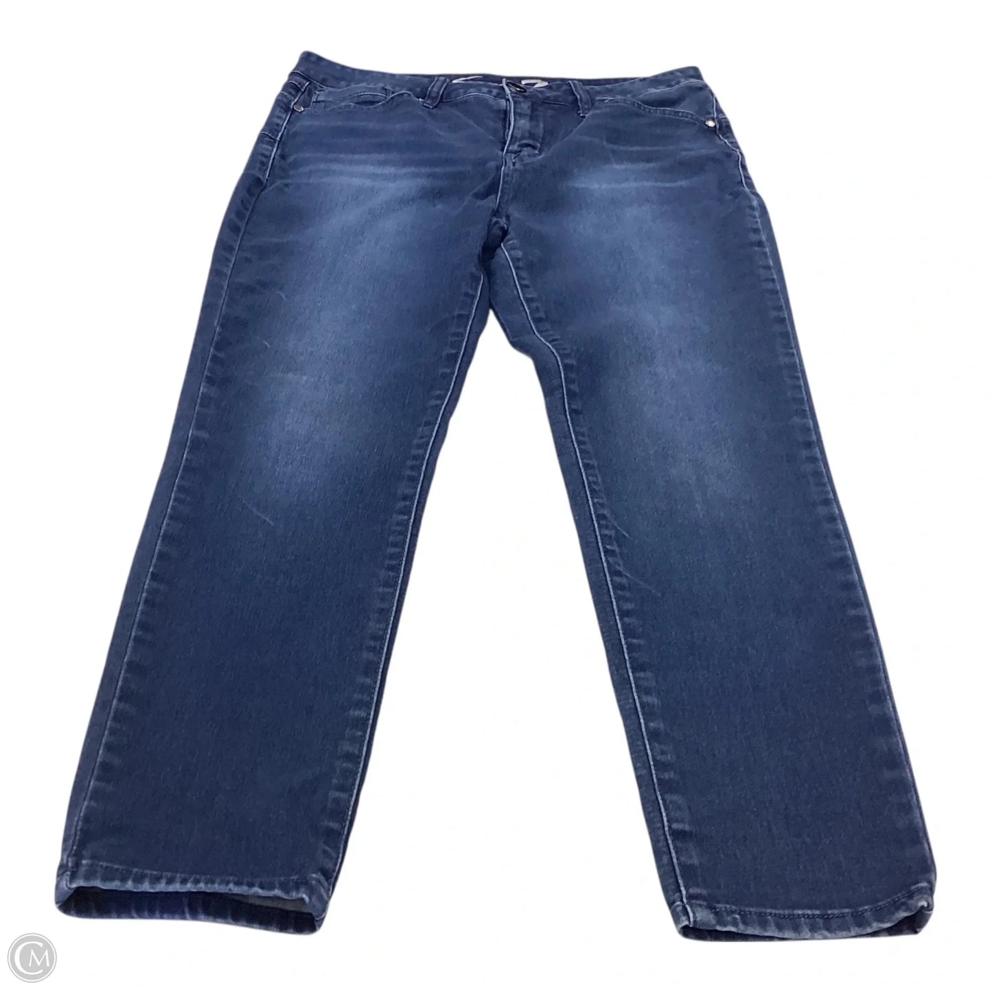 Jeans Skinny By Seven 7 In Blue Denim, Size: 12