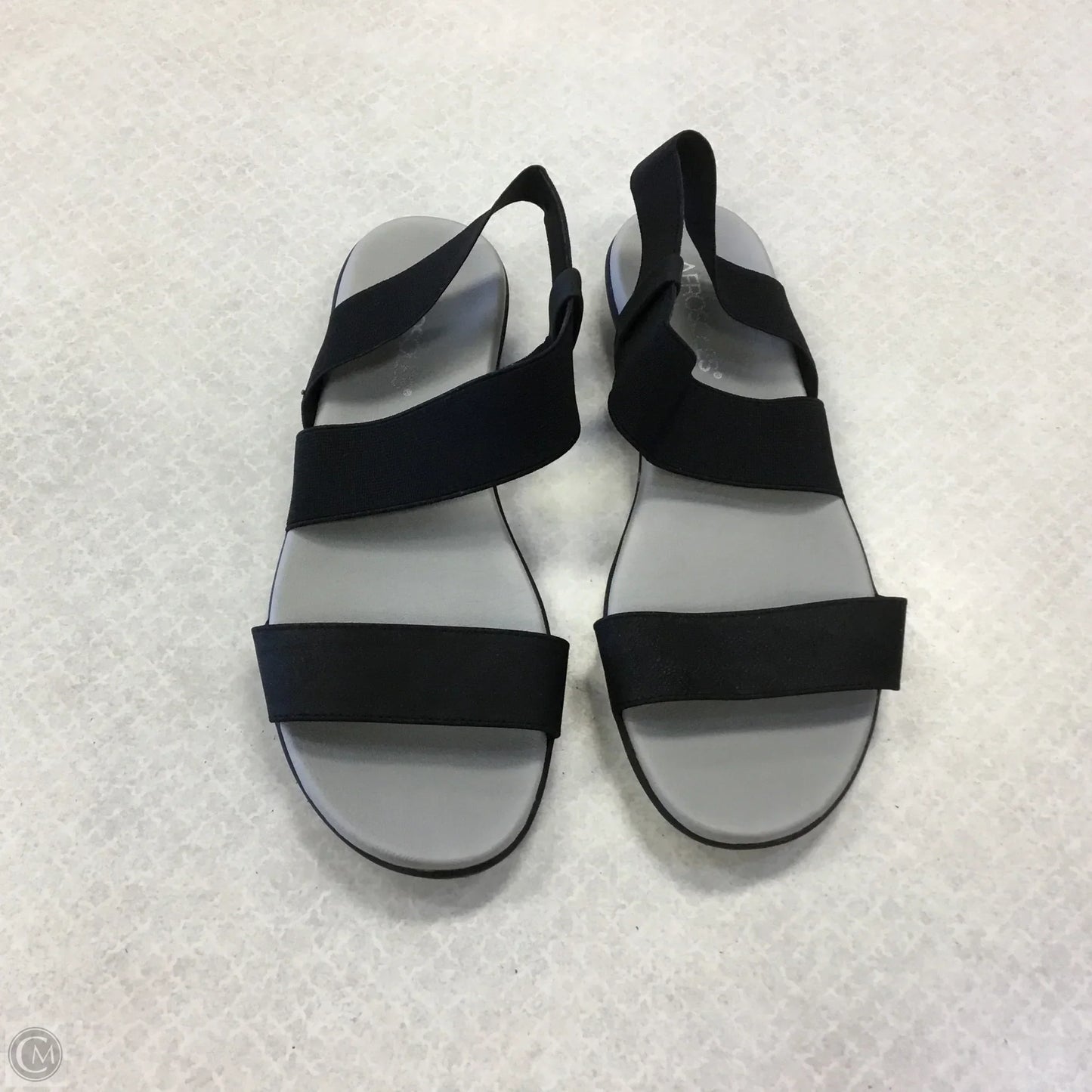 Sandals Flats By Aeropostale In Black & Grey, Size: 7.5