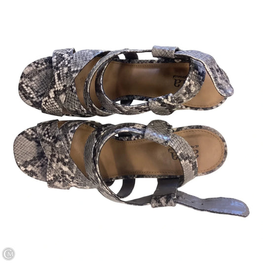 Shoes Heels Block By Ana In Snakeskin Print, Size: 8