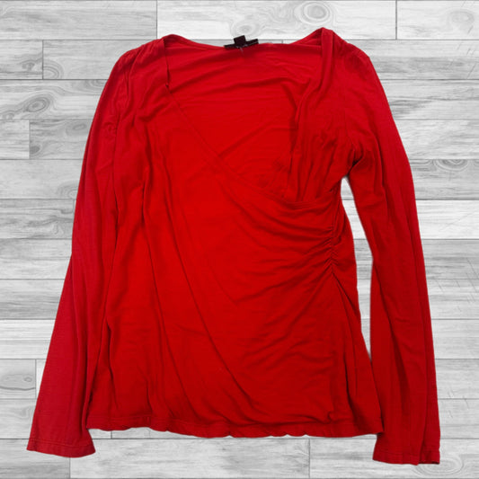 Top Long Sleeve By Inc In Red, Size: L