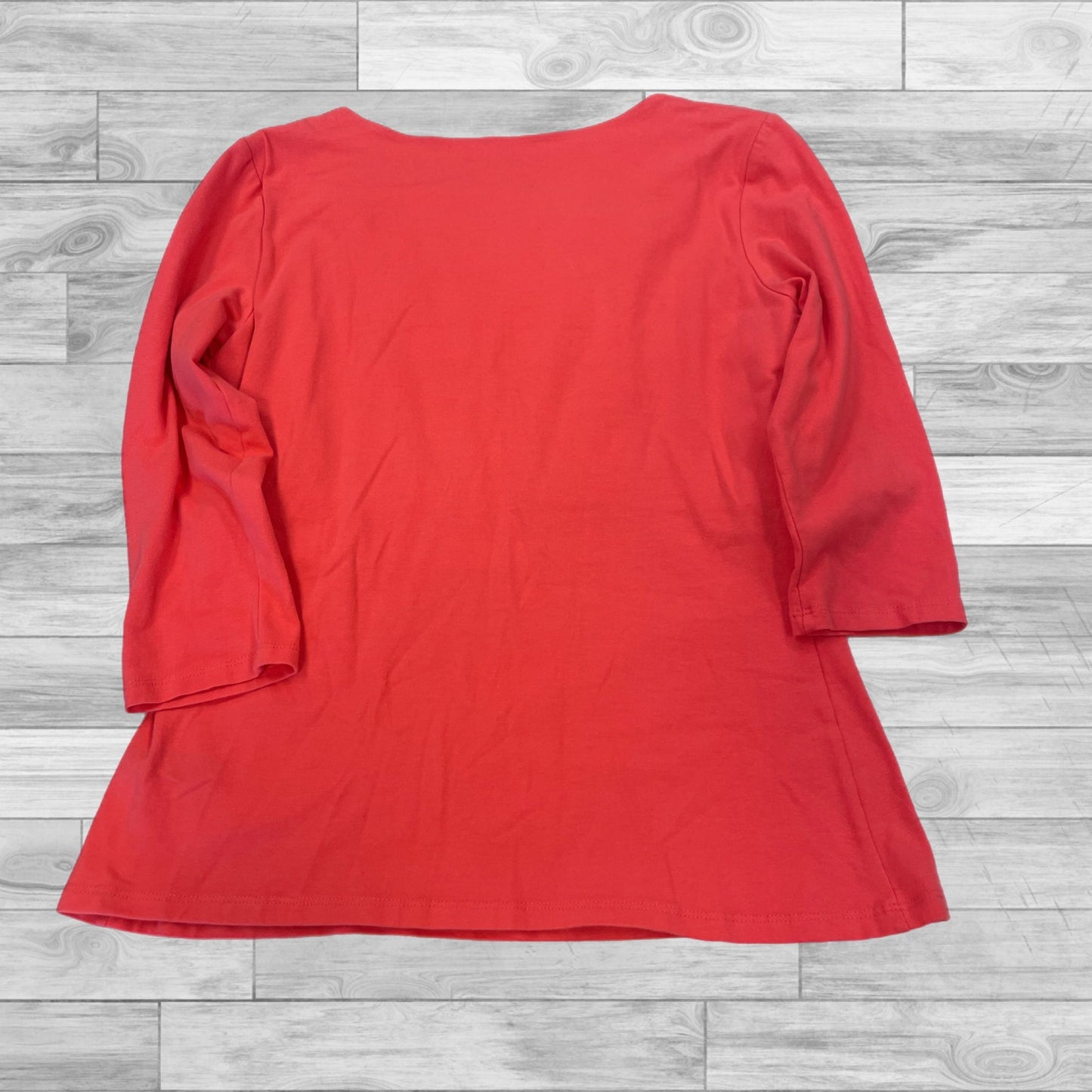 Top 3/4 Sleeve By Boston Proper In Coral, Size: L