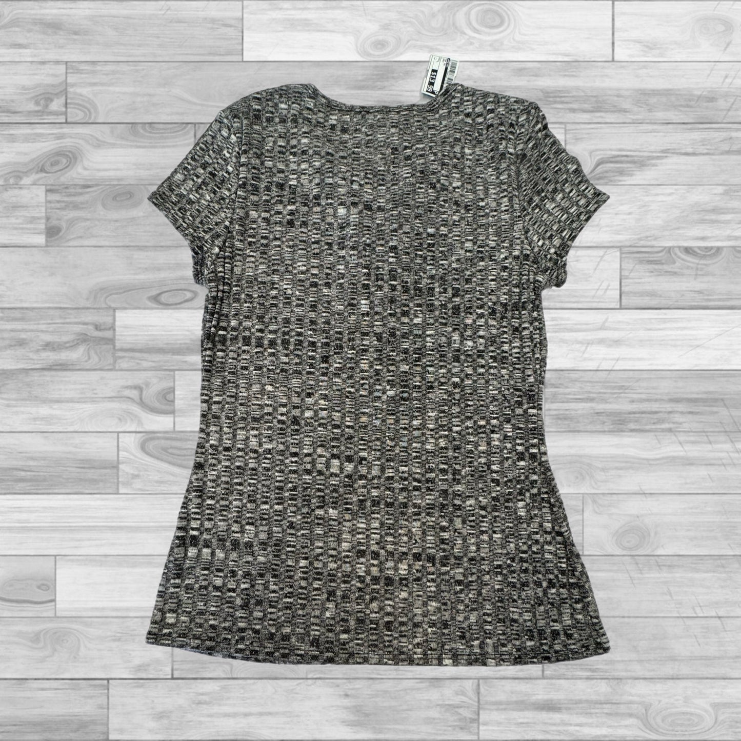 Grey Top Short Sleeve Poetry, Size L