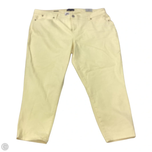 Pants Cropped By Talbots In Yellow, Size: 20