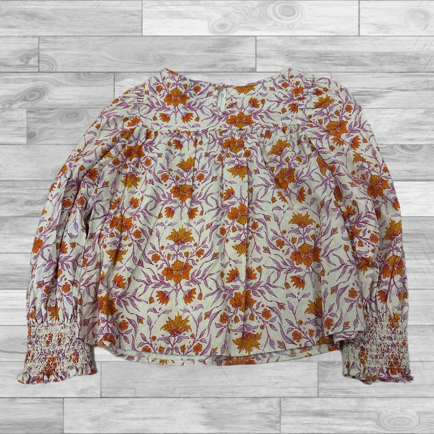 Top Long Sleeve By Universal Thread In Floral, Size: Xs