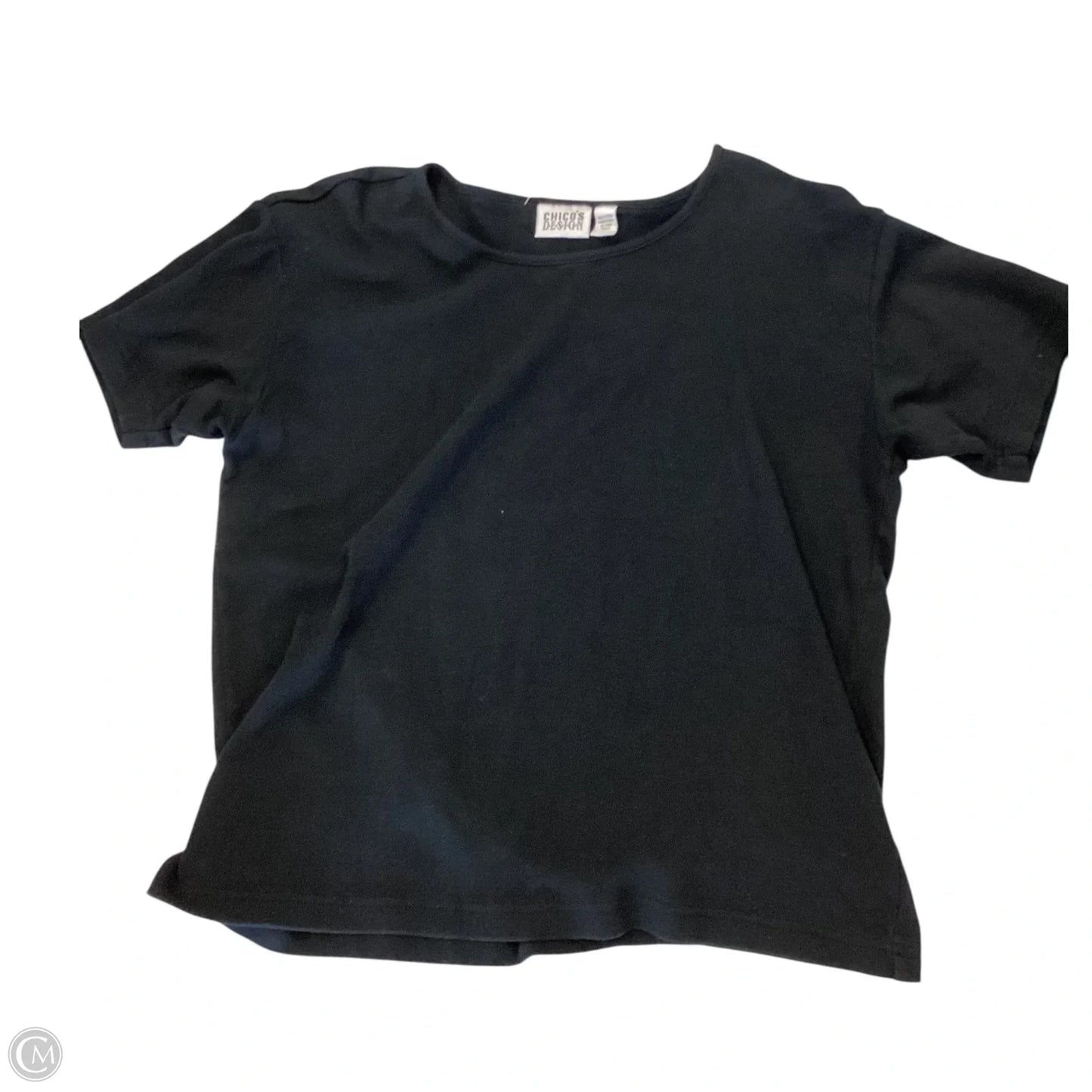 Top Short Sleeve Basic By Chicos In Black, Size: 3-XL