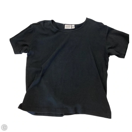 Top Short Sleeve Basic By Chicos In Black, Size: 3-XL