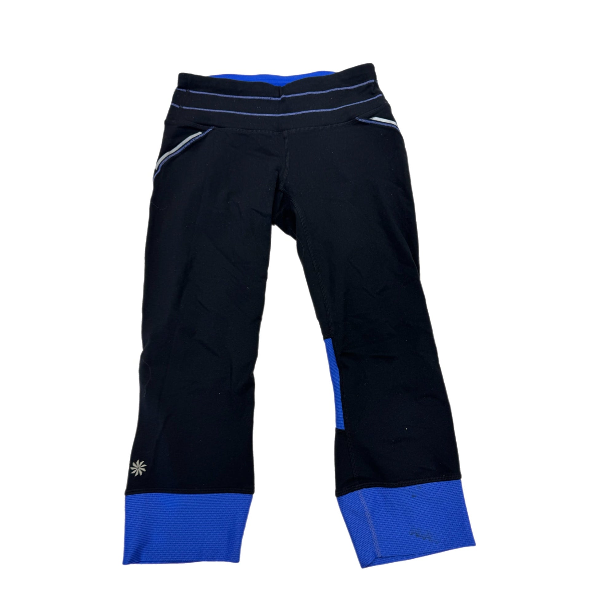 Athleta Size XS Blue Nylon Elastic Waist Cropped Athletic Leggings — Labels  Resale Boutique