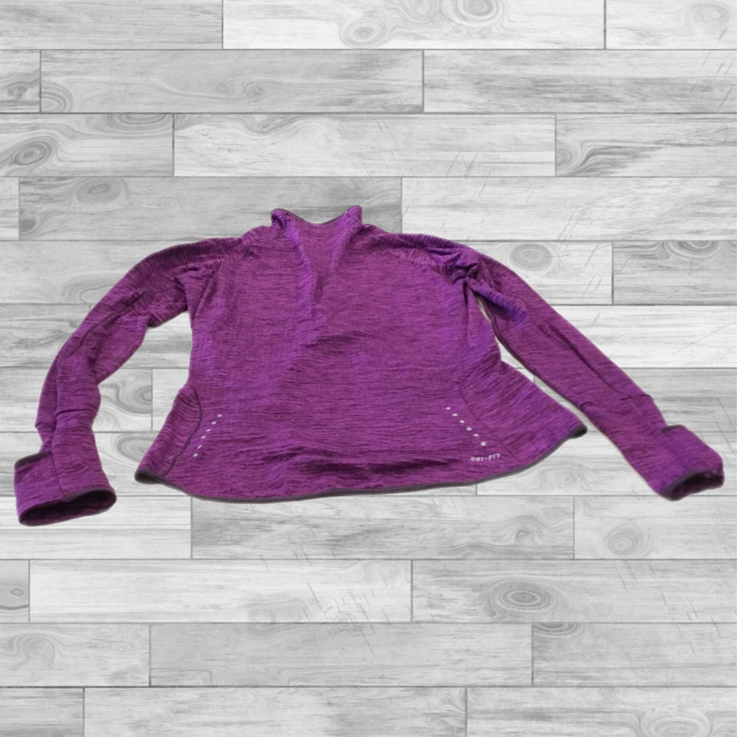 Athletic Jacket By Nike In Purple, Size: S