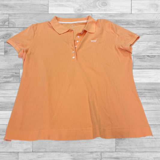 Top Short Sleeve By Talbots In Orange, Size: Xl