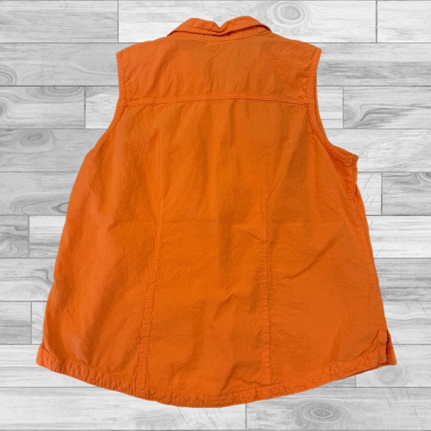 Orange Top Sleeveless Clothes Mentor, Size Petite  M