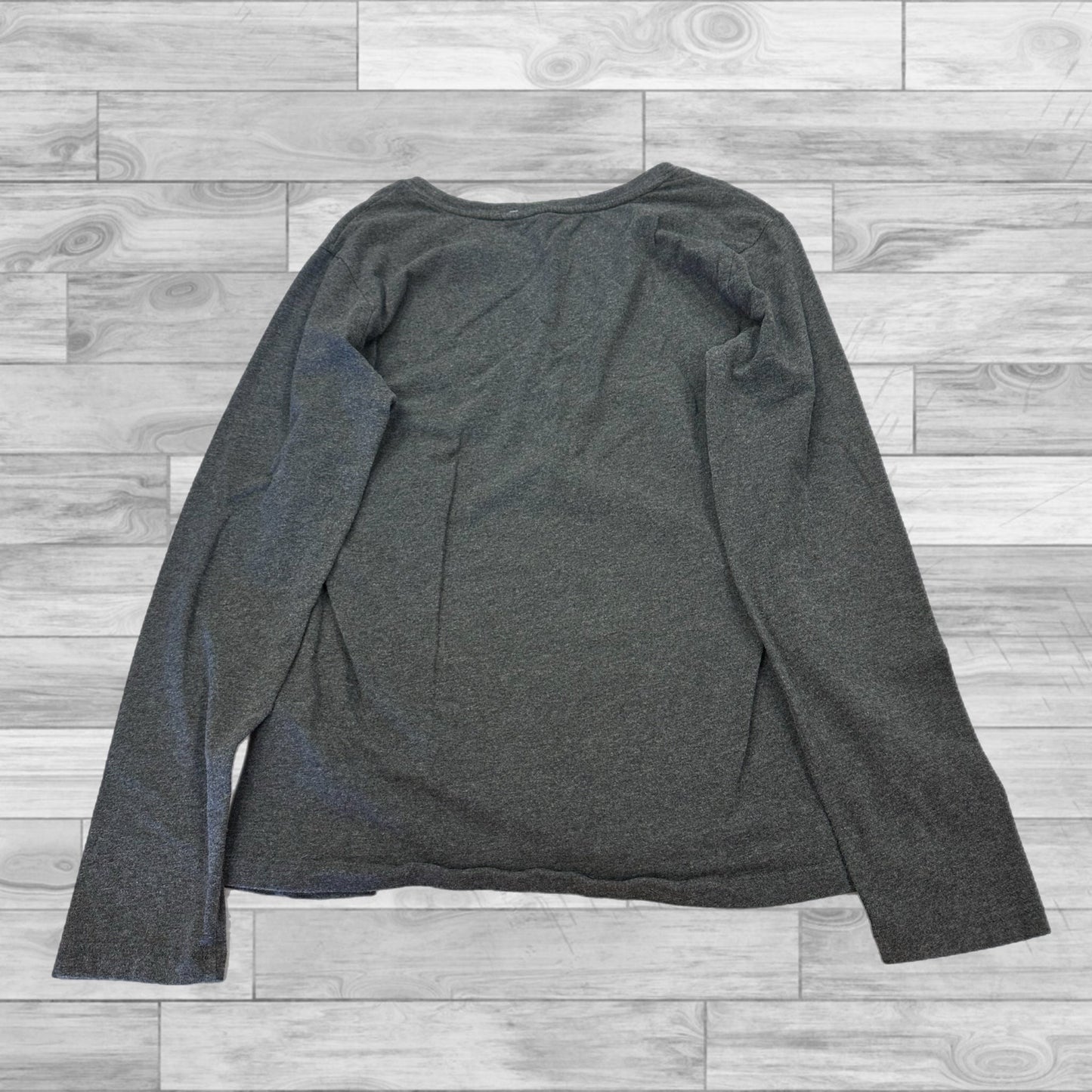 Top Long Sleeve Basic By Banana Republic In Grey, Size: L