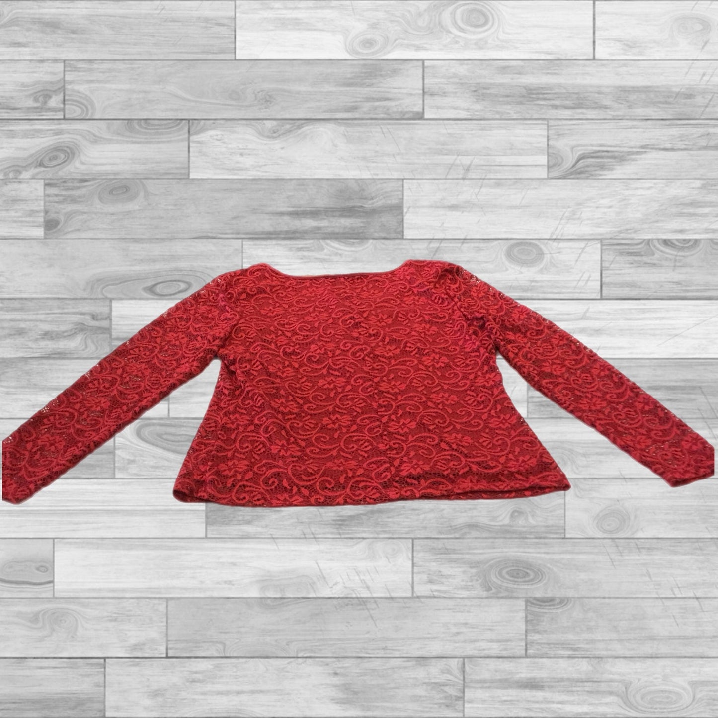 Top Long Sleeve By Candies In Red, Size: Xl