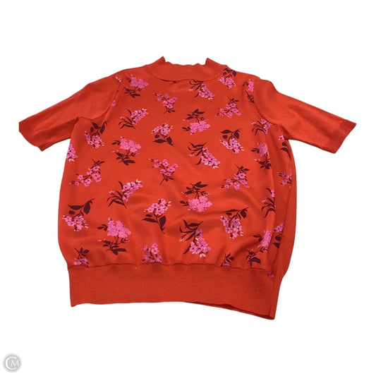 Top Short Sleeve By Ann Taylor In Red, Size: S