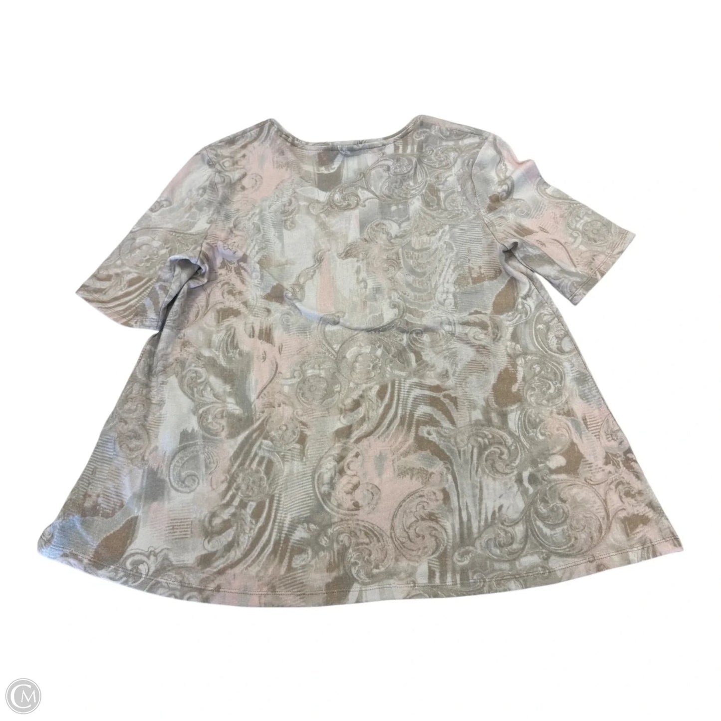 Top Short Sleeve By Chicos In Dusty Pink, Size: 1 (Medium)
