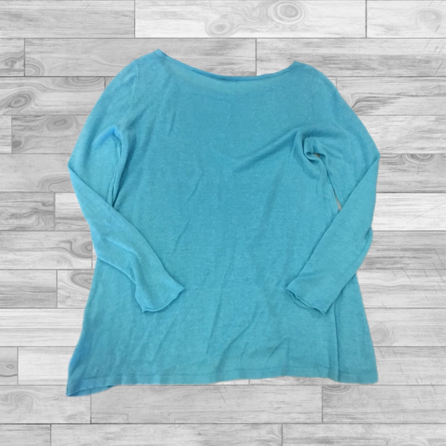 Top Long Sleeve By Eileen Fisher In Blue, Size: Xs