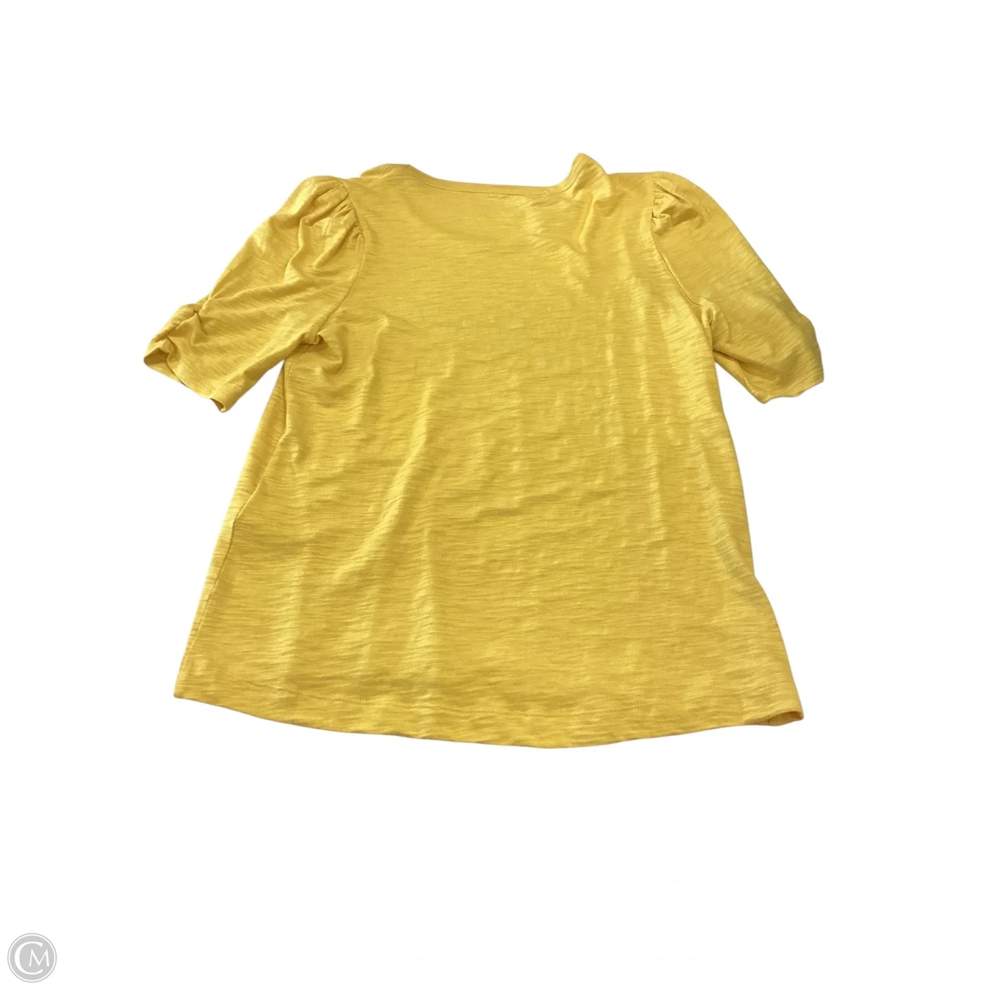 Top Short Sleeve By Chicos In Yellow, Size: 1 medium