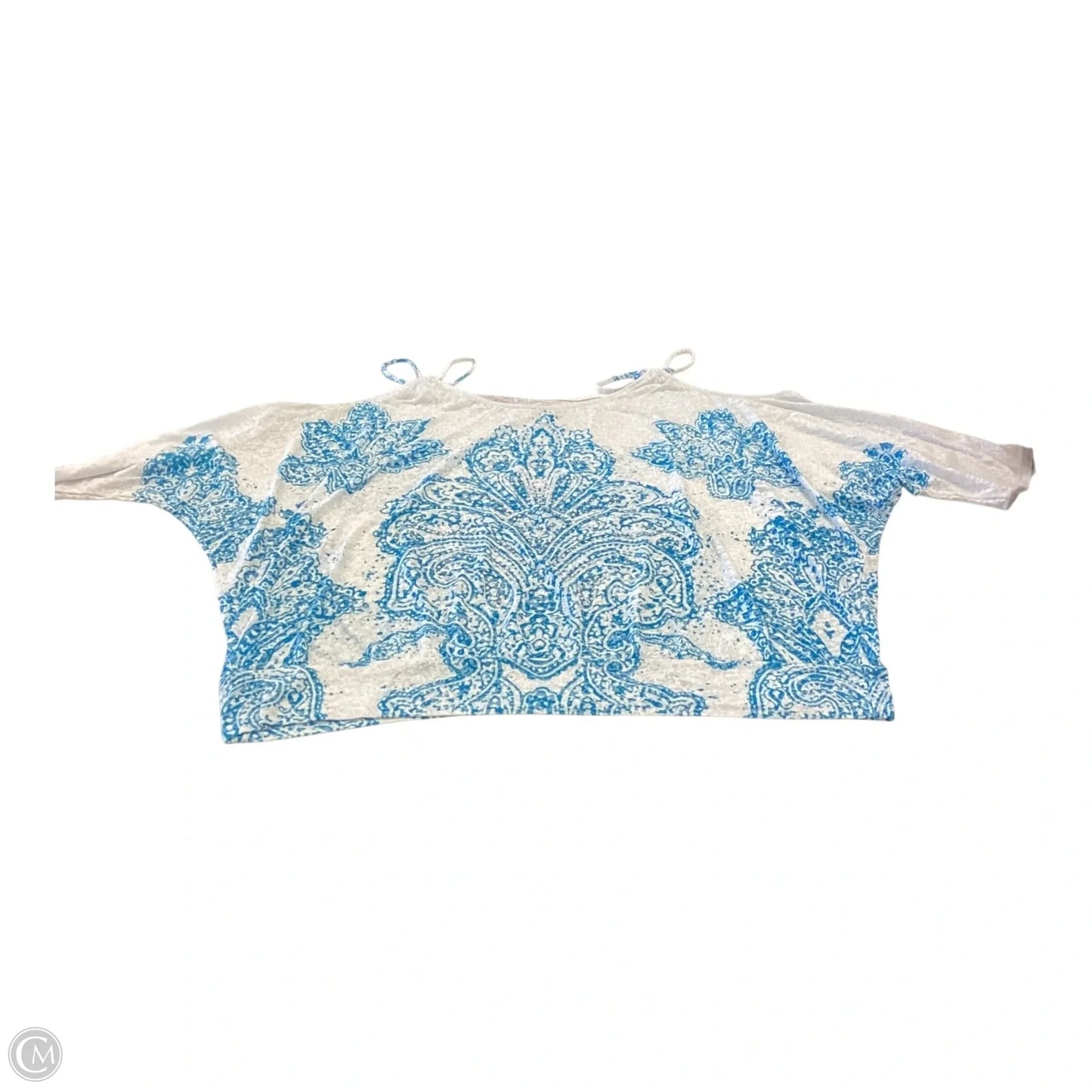 Top Sleeveless By Lane Bryant In Blue & White, Size: 26