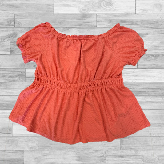 Orange Top Short Sleeve Lane Bryant, Size 3x