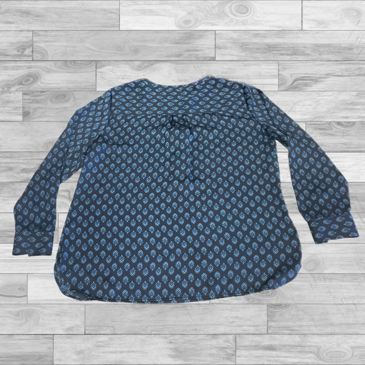 Top Long Sleeve By Jones New York In Blue, Size: Xl