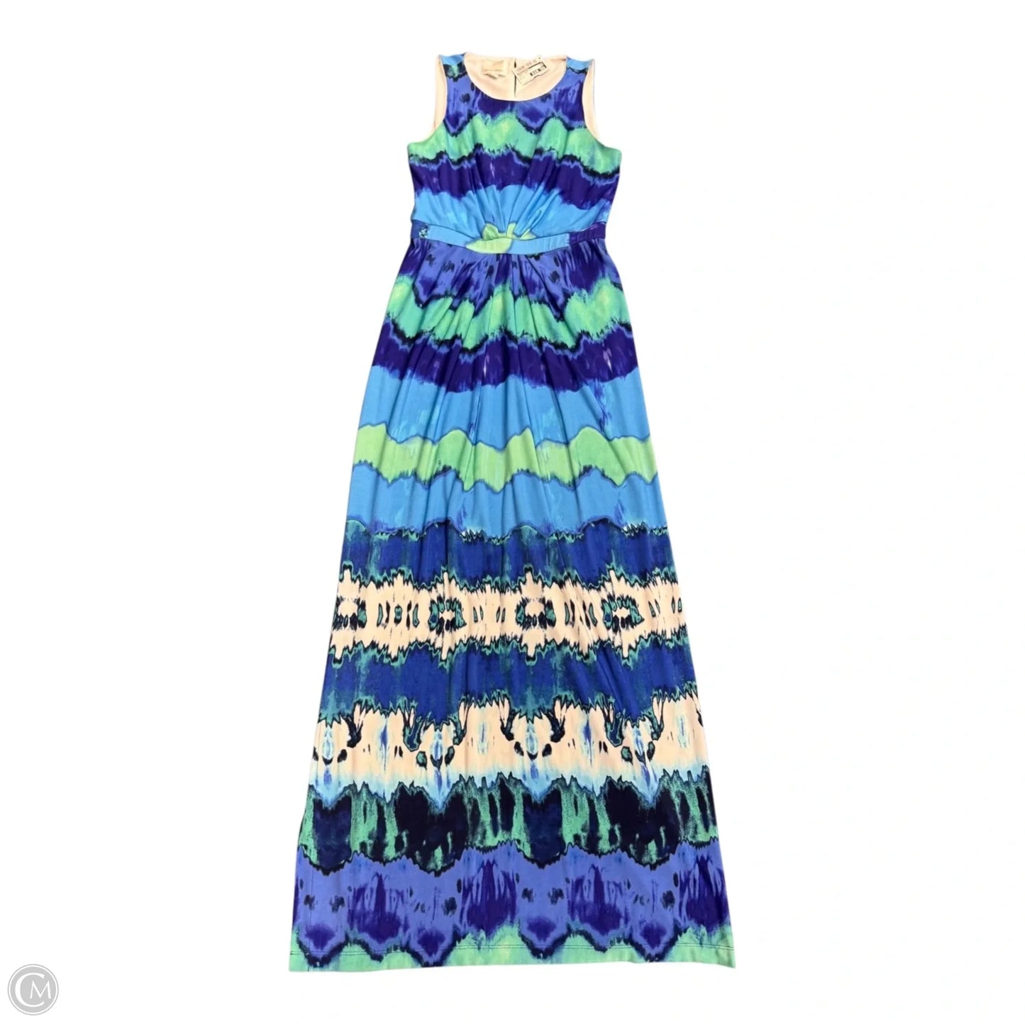 Dress Casual Maxi By Donna Morgan In Blue & Green, Size: 4