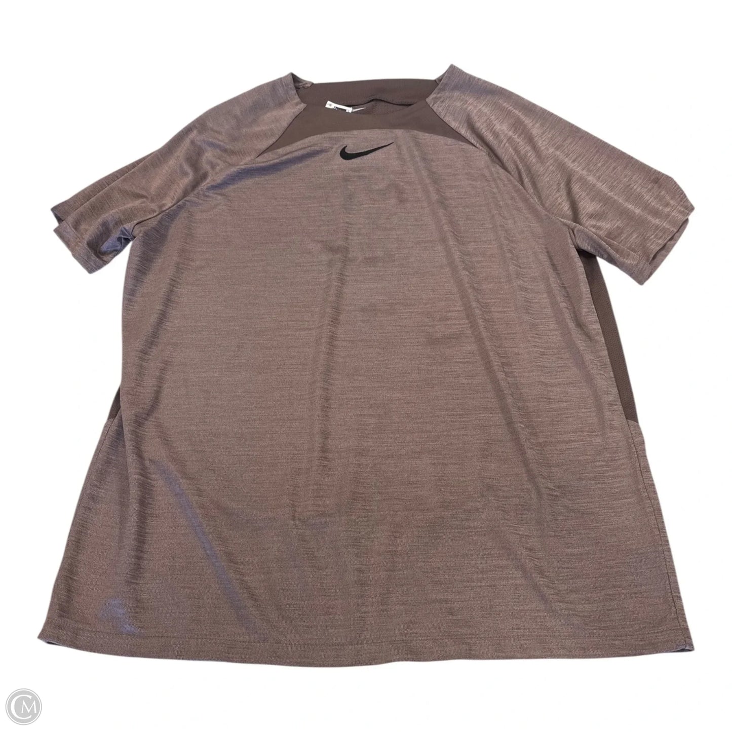 Athletic Top Short Sleeve By Nike In Brown, Size: Xxl