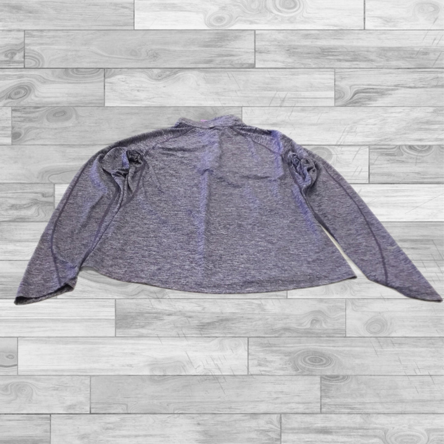 Athletic Top Long Sleeve Collar By Nike Apparel In Purple, Size: M