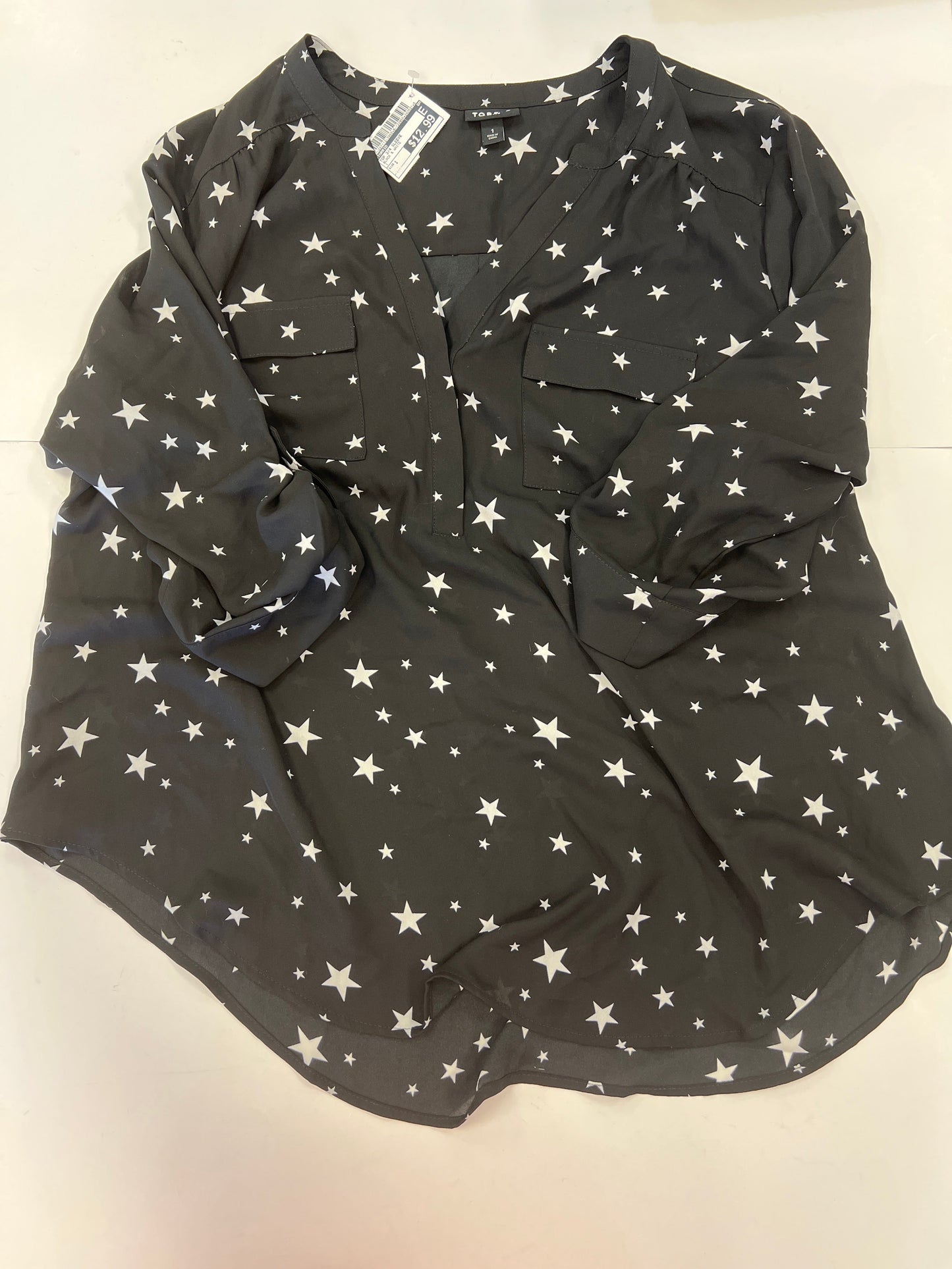 Black & White Top 3/4 Sleeve Torrid, Size 1