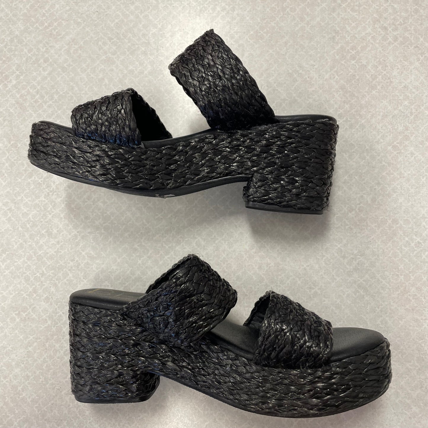 Black Sandals Heels Block Matisse, Size 8