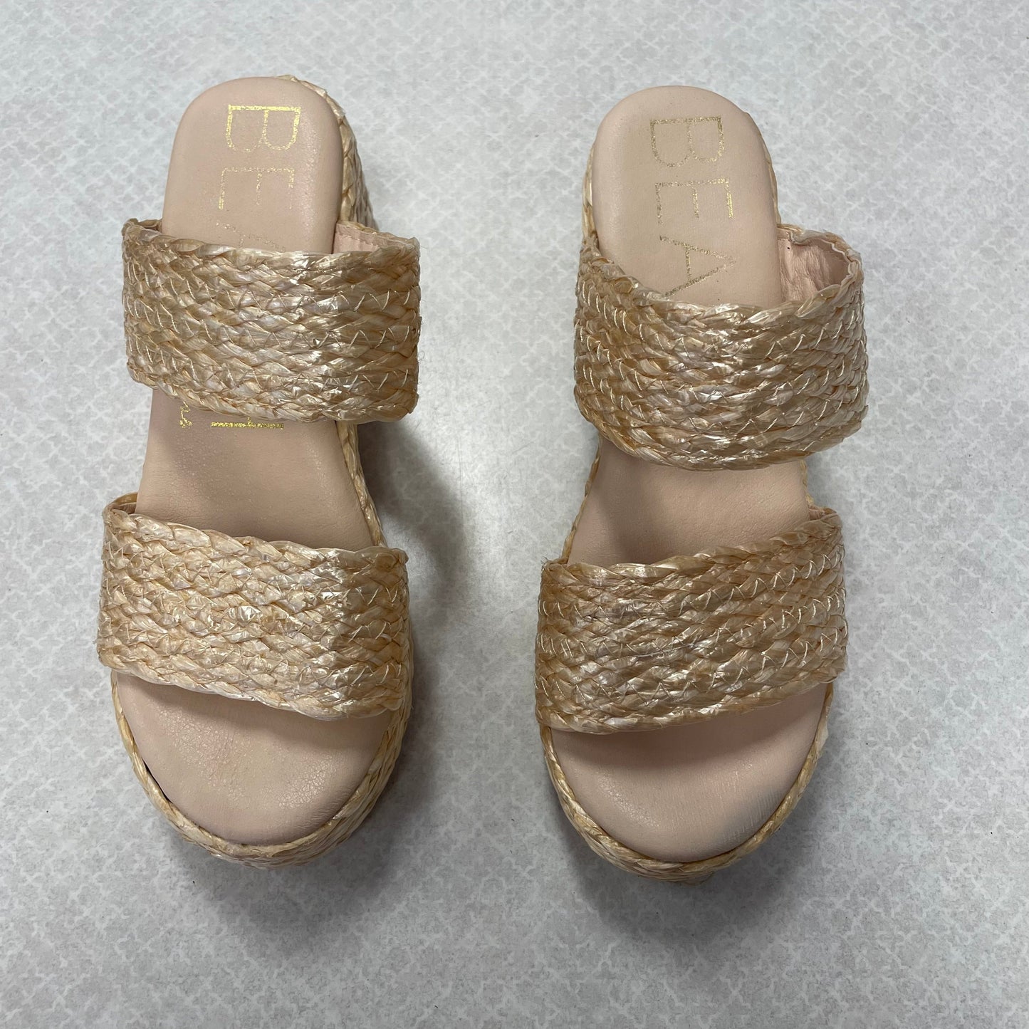 Beige Sandals Heels Block Matisse, Size 8