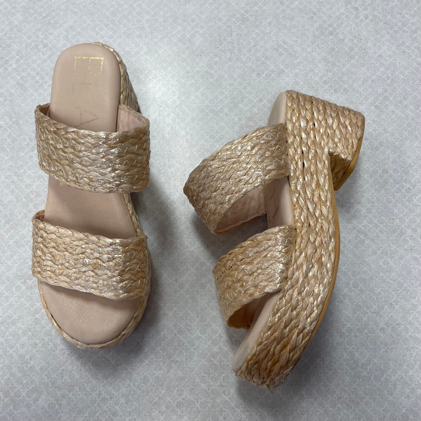 Beige Sandals Heels Block Matisse, Size 8