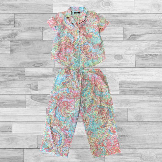Multi-colored Pajamas 2pc Lauren By Ralph Lauren, Size L