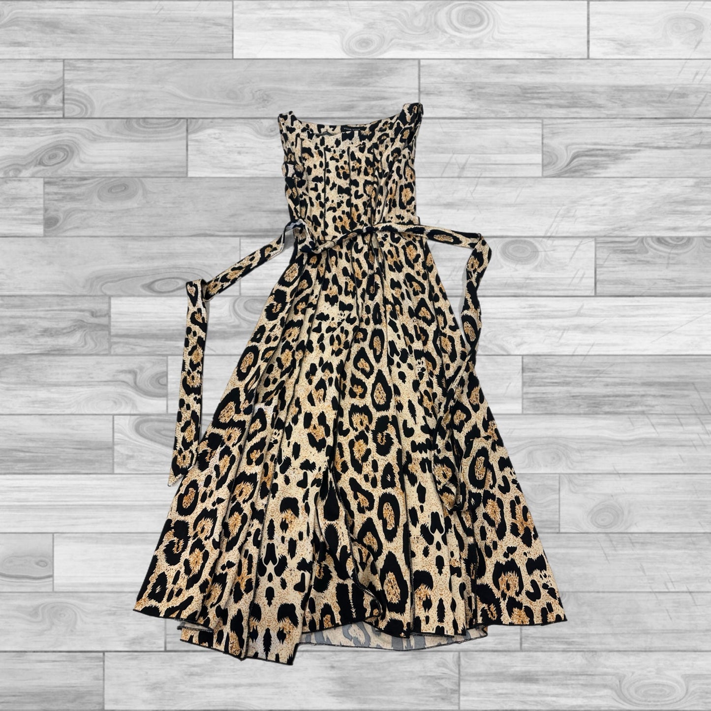 Leopard Print Dress Casual Short Voir Voir, Size 8